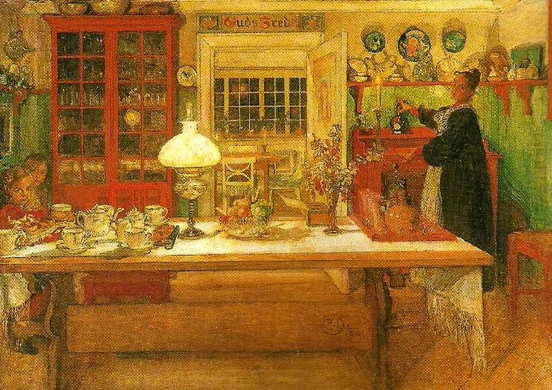 Carl Larsson till en liten vira china oil painting image